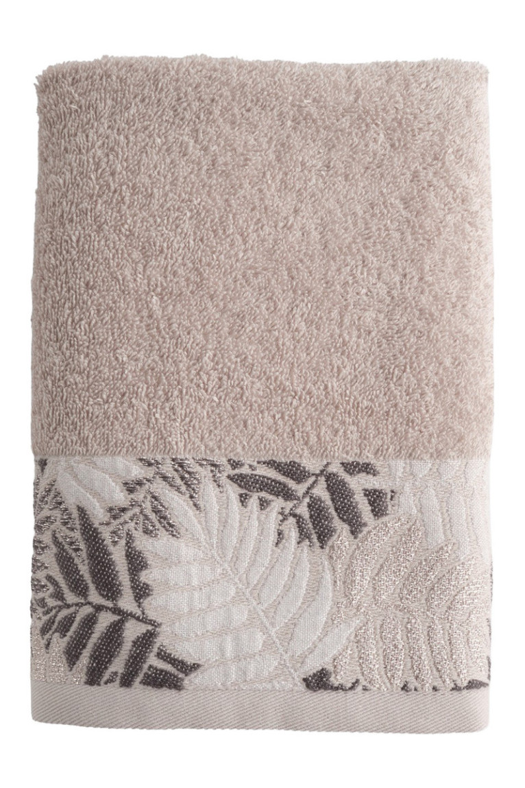 Serviette de toilette décorative Makrino Gris clair 50 x 90 cm