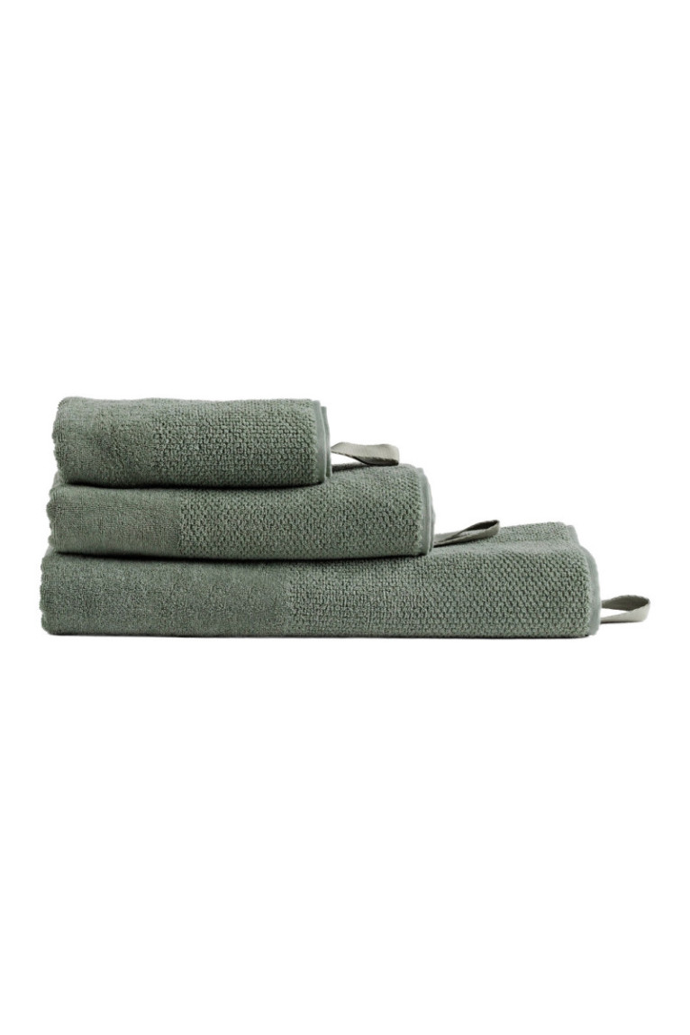 Serviette de bain STRIPPO Vert 50 x 90 cm
