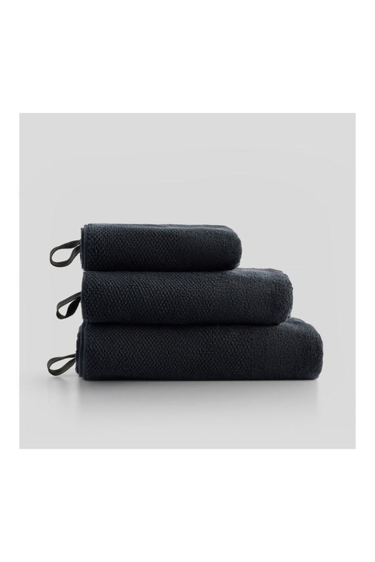 Serviette de bain Strippo Noir 70 x 130 cm