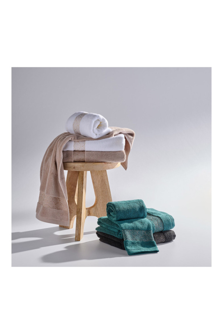 Serviette de bain Rapello Noir 50 x 90 cm