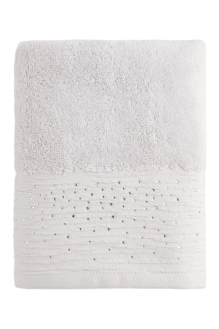 Serviette de bain Cristales Grise 50x90 cm