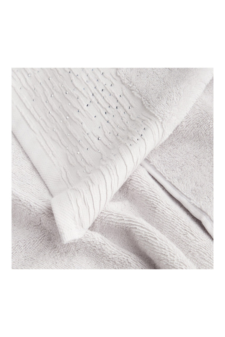 Serviette de bain Cristales Grise 50x90 cm