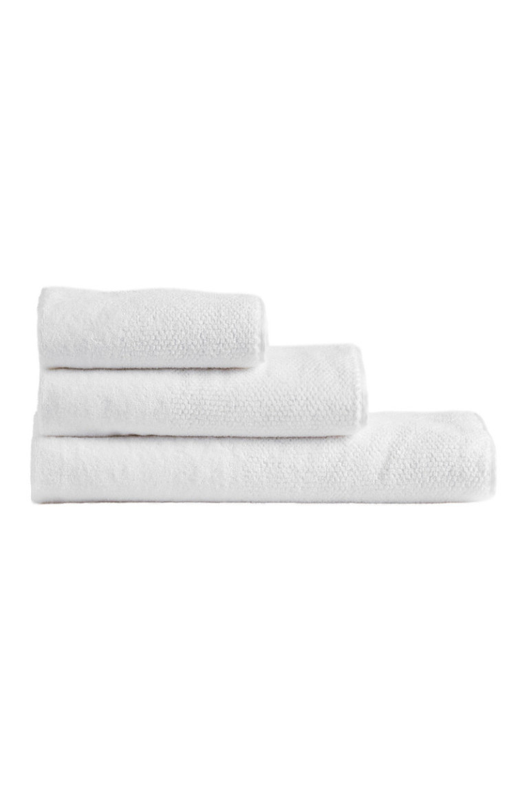 Serviette de bain Strippo Blanc 50 x 90 cm