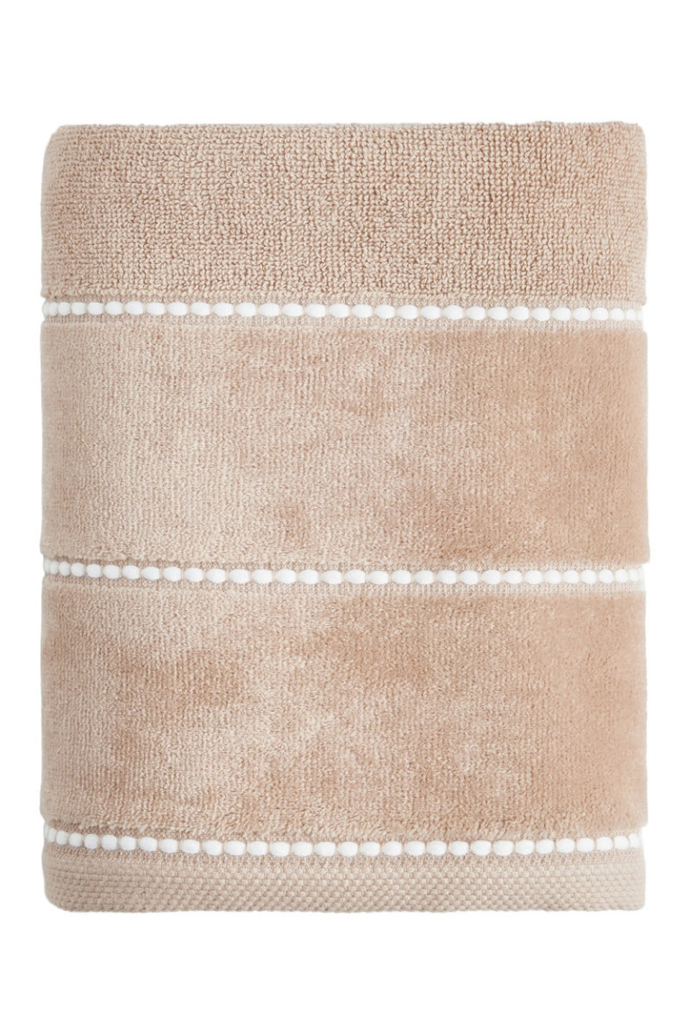 Serviette de bain Velly Beige clair 50 x 90 cm