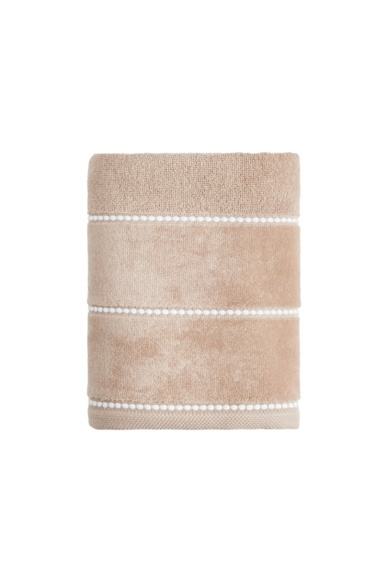 Serviette de bain Velly Beige clair 50 x 90 cm