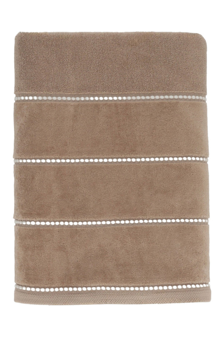 Serviette de bain Velly Beige clair 70 x 130 cm