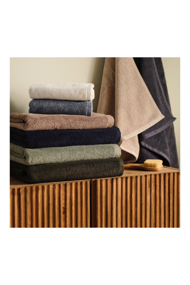 Serviette de bain Strippo Blanche 70 x 130 cm