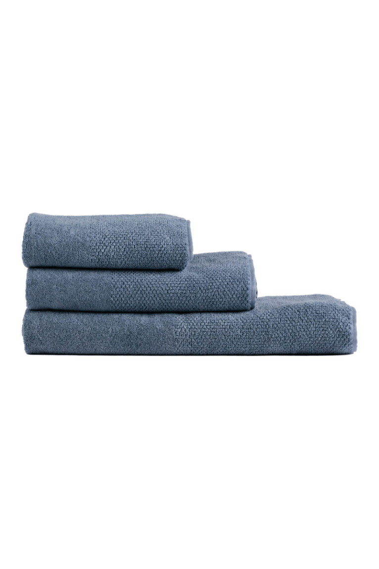 Serviette de bain Strippo Bleu clair 100 x 140 cm