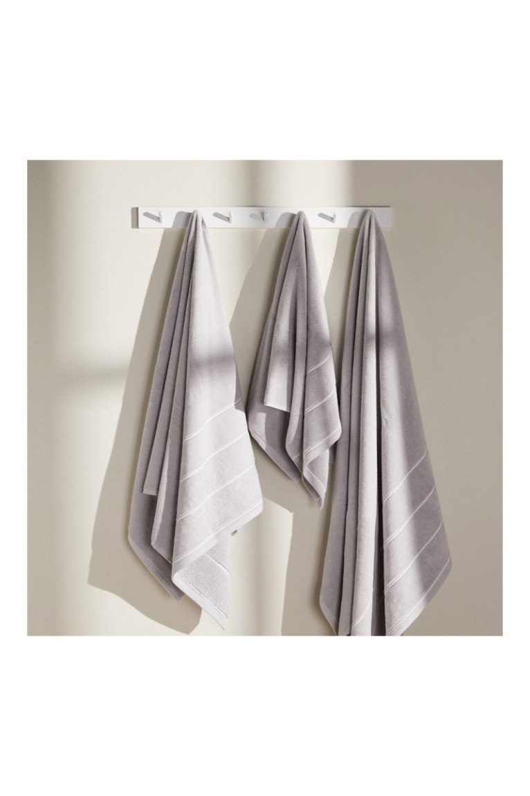 Serviette de bain Velly Gris clair 50 x 90 cm