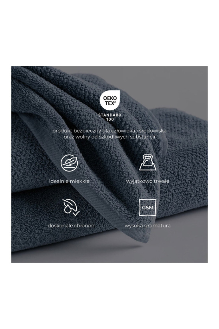 Serviette de bain Velly Gris clair 50 x 90 cm