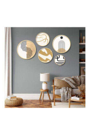 Tableau décoratif encadré en MDF (5 pièces) - Multicolore