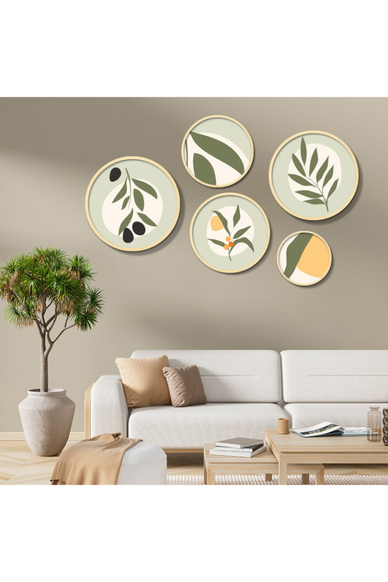 Tableau décoratif encadré en MDF (5 pièces) - Multicolore