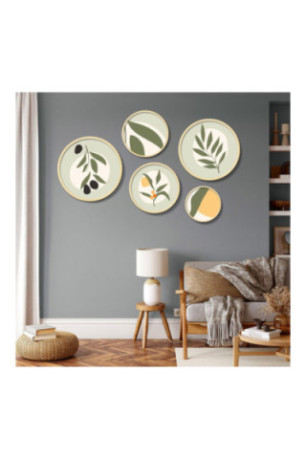 Tableau décoratif encadré en MDF (5 pièces) - Multicolore