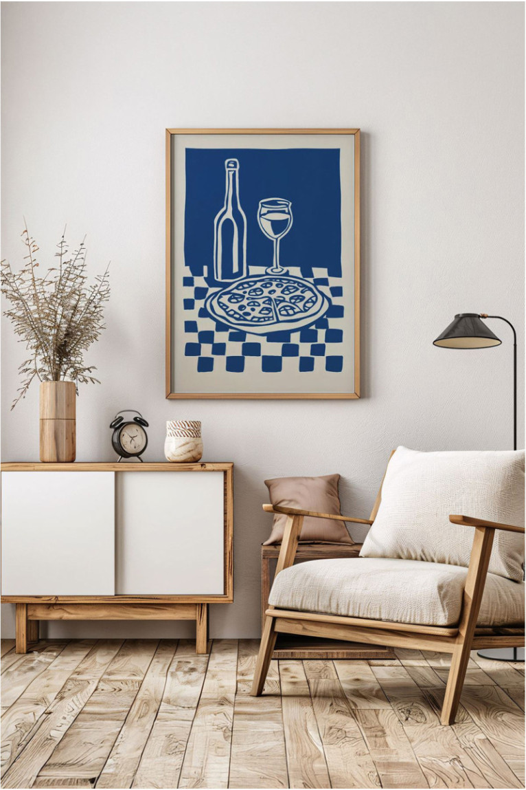 Tableau encadré décoratif - Multicolore
