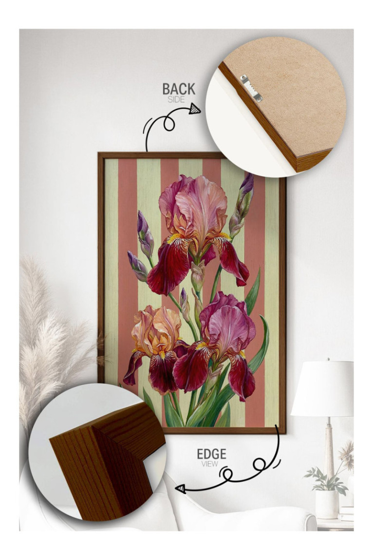 Tableau décoratif encadré en MDF - Multicolore