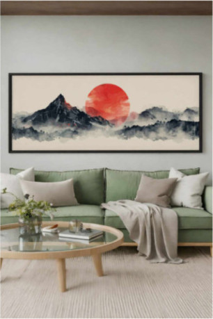 Tableau encadré décoratif - Multicolore