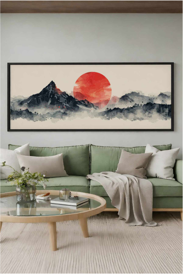 Tableau encadré décoratif - Multicolore