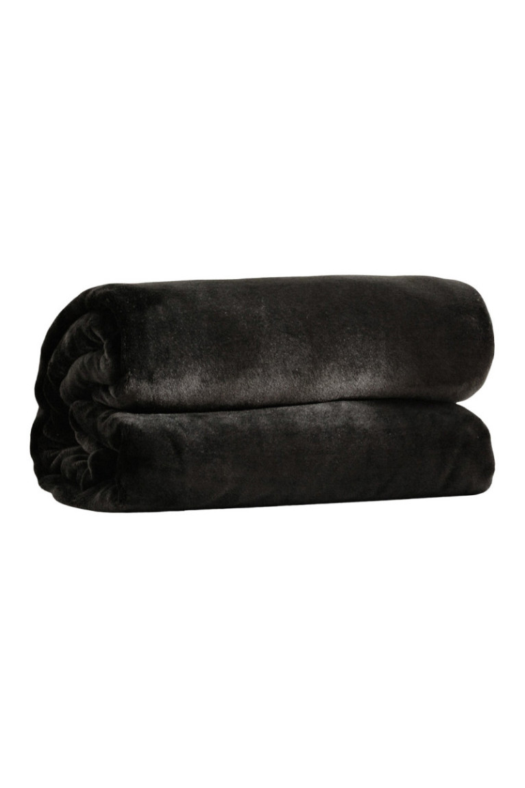 Plaid en flanelle Floss Solid Blanket Noir - 150x200cm