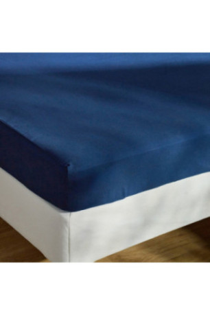 Drap-housse Micros Bleu marine - 90x200x25cm