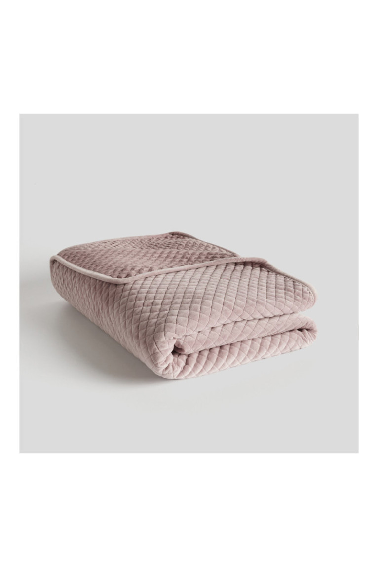 Dessus de lit Plums Solid Rose clair - 200x220cm