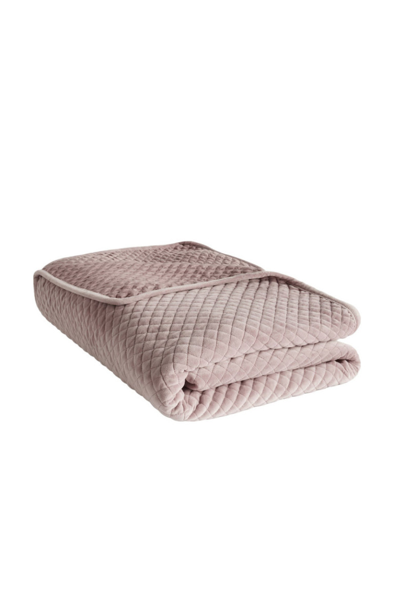 Dessus de lit Plums Solid Rose clair - 200x220cm