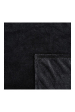 Couverture polaire Abila Jacquard Noir - 150x200cm