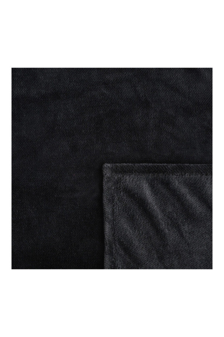 Couverture polaire Abila Jacquard Noir - 150x200cm