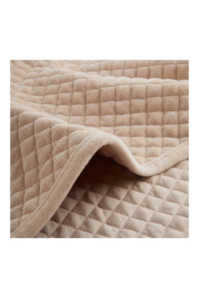 Couvre-lit Plums Solid Beige - 200x220cm