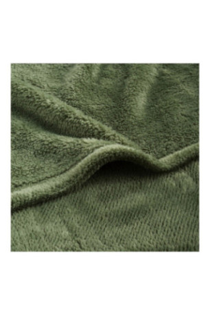 Couverture polaire Abila Jacquard Solid Verte - 150x200cm
