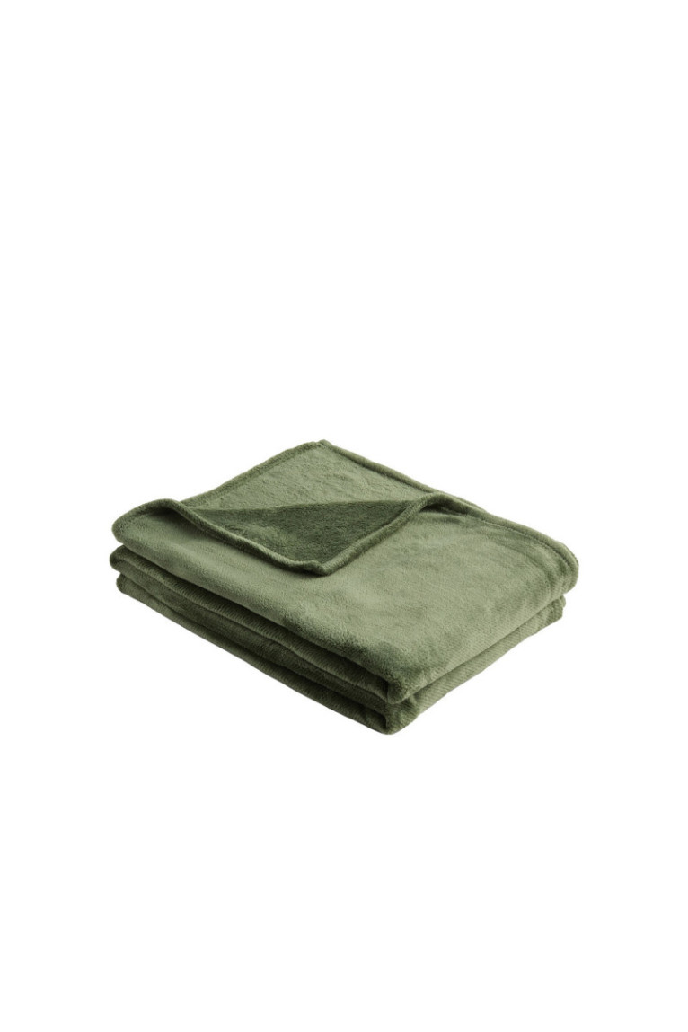 Couverture polaire Abila Jacquard Solid Verte - 150x200cm
