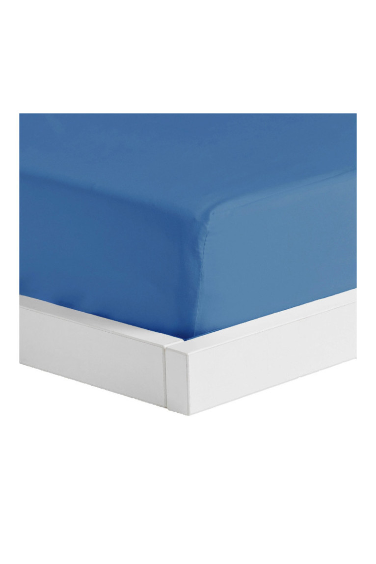 Drap-housse Micros Bleu - 160x200x25cm