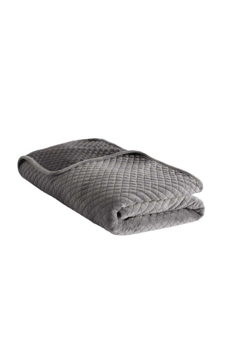 Dessus de lit Plums Solid Gris foncé - 200x220cm