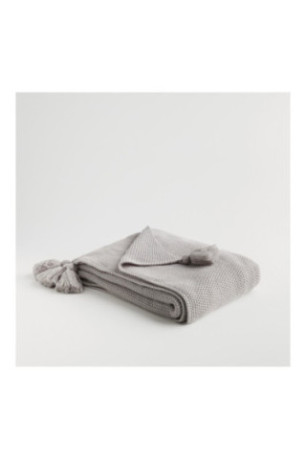 Couverture Zoltane Gris clair - 130x170cm