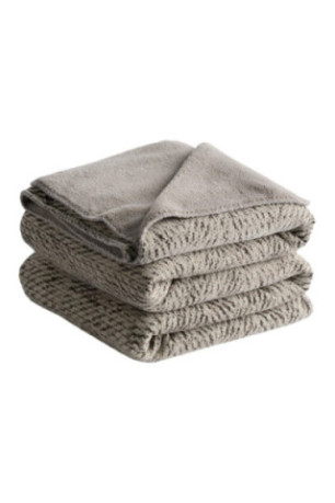 Plaid Oseo Jacquard Solid Gris clair - 180x220cm