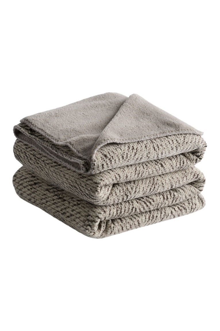 Plaid Oseo Jacquard Solid Gris clair - 180x220cm