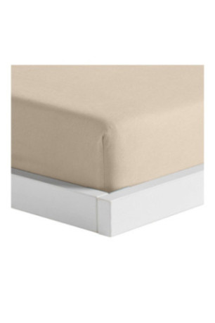Drap-housse Satinette Beige clair - 180x200x25cm