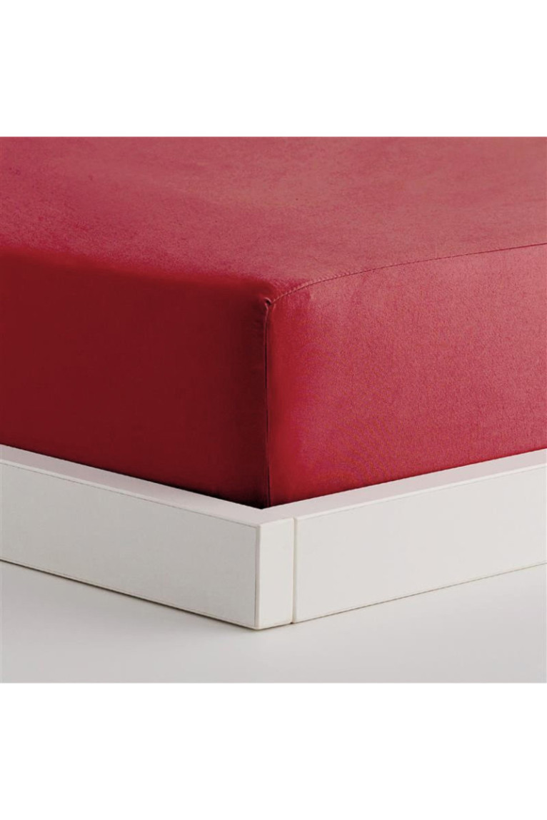 Drap-housse Micros Bordeaux - 180x200x25cm