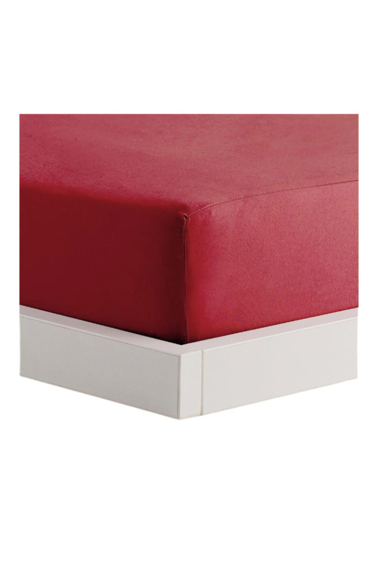 Drap-housse Micros Bordeaux - 180x200x25cm