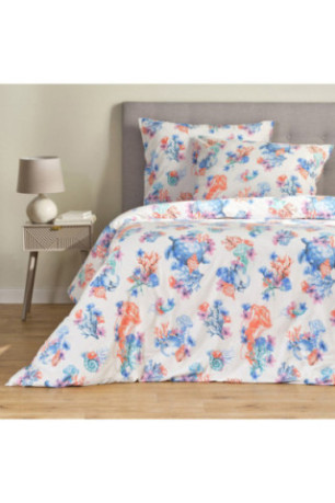 Parure de lit Coralia Bleu clair - 200x220cm