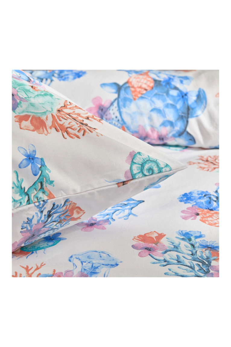 Parure de lit Coralia Bleu clair - 200x220cm