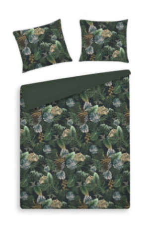 Parure de lit Mazari Vert foncé - 160x200cm