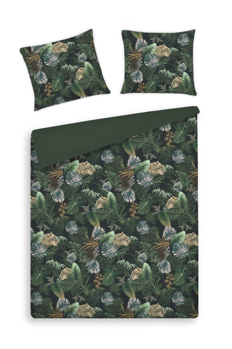Parure de lit Mazari Vert foncé - 160x200cm