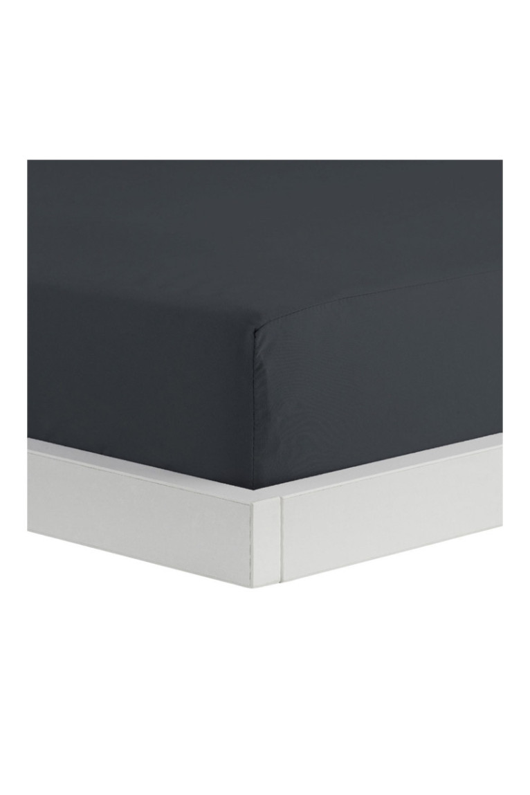 Drap-housse Micros Gris foncé - 200x220x25cm