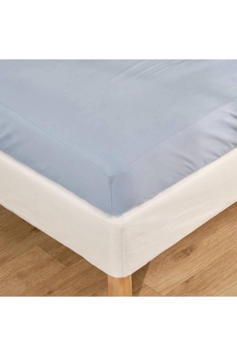 Drap-housse Beddis Bleu - 160x200x25cm
