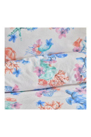 Parure de lit Coralia Bleu clair - 160x200cm