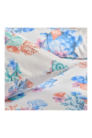 Parure de lit Coralia Bleu clair - 160x200cm