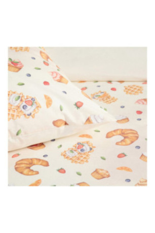 Parure de lit Brunchery Beige clair - 160x200cm