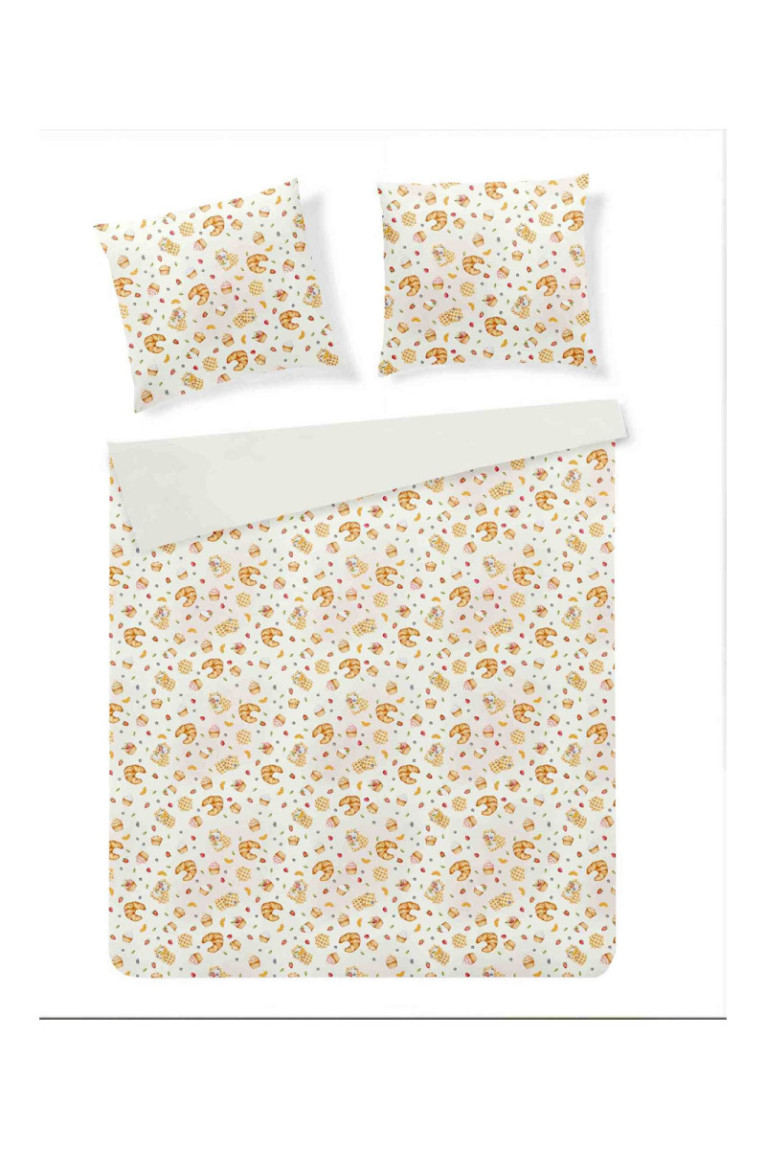 Parure de lit Brunchery Beige clair - 160x200cm