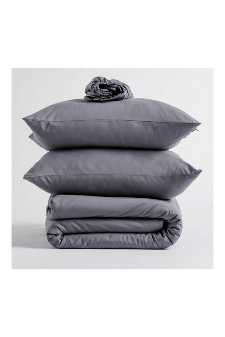 Parure de lit Micros Solid Gris - 140x200cm