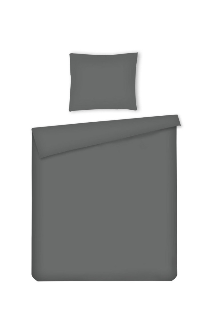 Parure de lit Micros Solid Gris - 140x200cm